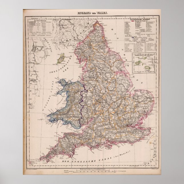 Poster Angleterre, Pays de Galles (Devant)