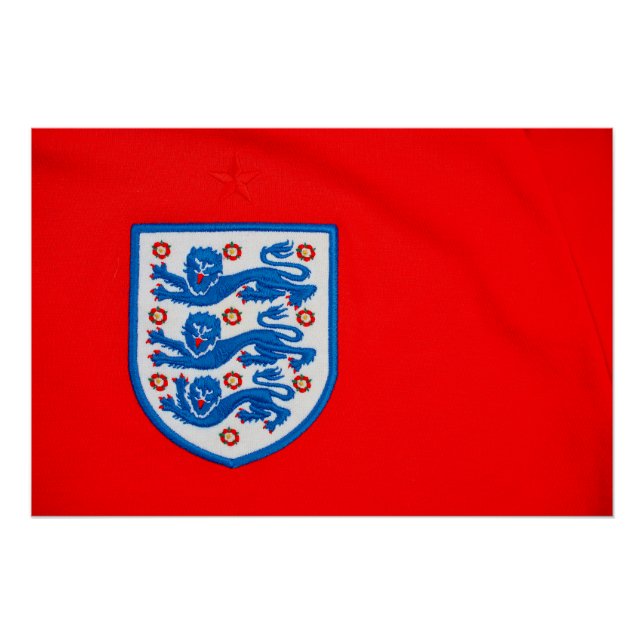 Poster Angleterre Trois Lions Chemise Badge (Devant)