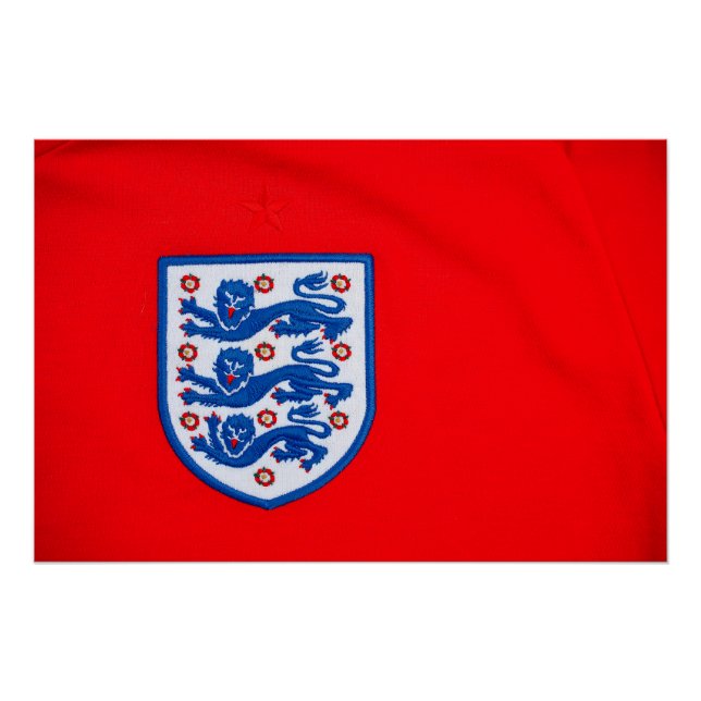 Poster Angleterre Trois Lions Chemise Badge (Devant)