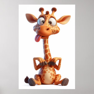 Poster animal de dessin 3D