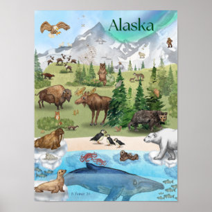 Poster animal de l'Alaska