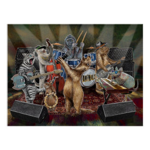 Poster Animalz Band Animal Musicians