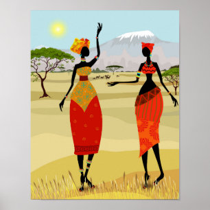 Poster Animation féminine au Kenya