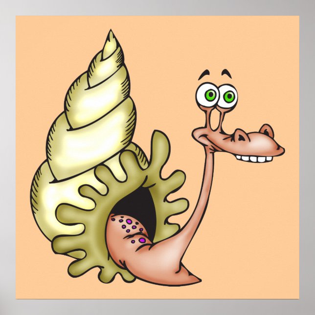 Poster Animau de la mer à visage amusant (Devant)