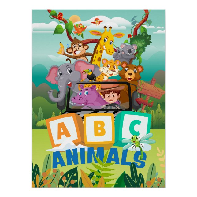Poster Animaux ABC (Devant)