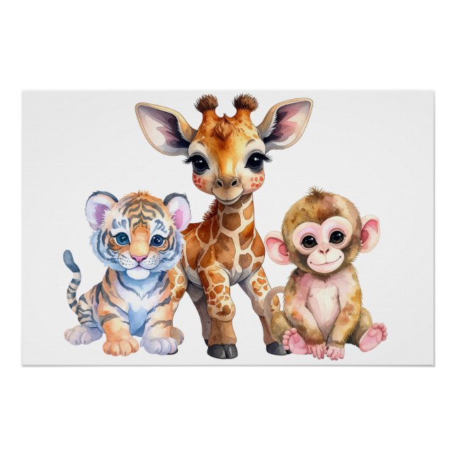Poster Animaux de la jungle  (Devant)