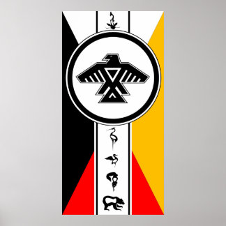 Poster Anishinabek Dodem & 4 Directions