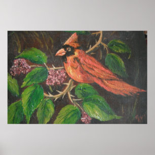 Poster Ann Hayes Peinture Cardinal