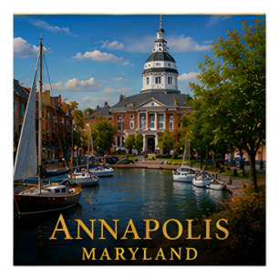 Poster Annapolis Maryland Baie de Chesapeake
