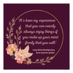 Poster Anne Of Green Gables Citation I - Style mignon