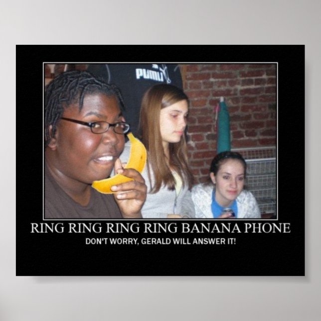 Poster anneau téléphonique banane (Devant)