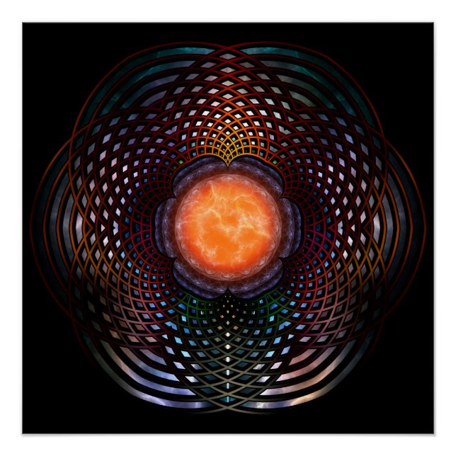 Poster Anneaux de lune d'orbe (Devant)