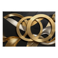 Anneaux d'or Art Abstrait - Design moderne de luxe