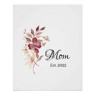 Poster Année d'arrivée de Maman – Nouveau jalon de maman