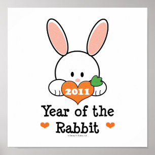 Poster Année de l'impression du lapin