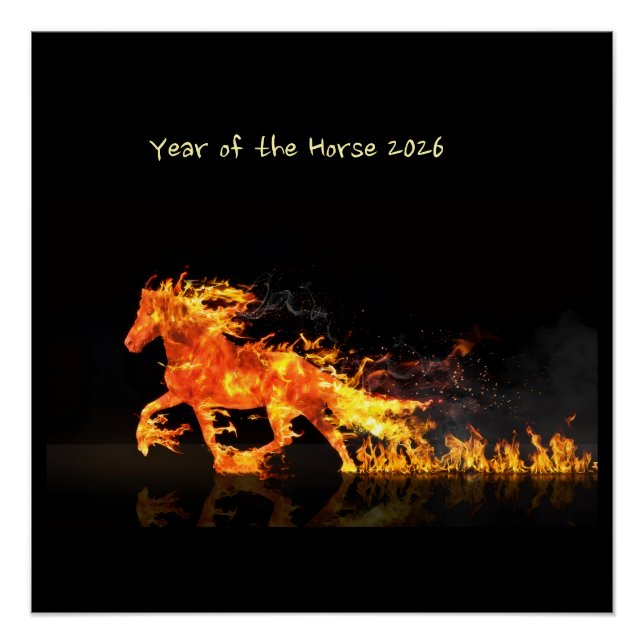 Poster Année du Cheval 2026 (Cheval de Feu) (Devant)