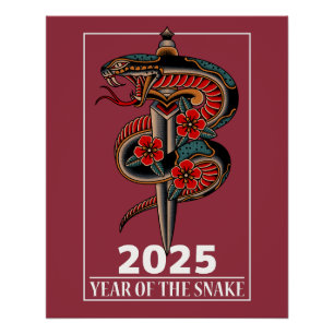 Poster Année du serpent 2025