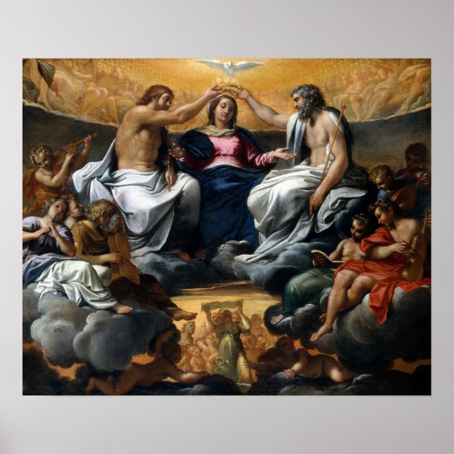 Poster Annibale Carracci Le couronnement de la Vierge (Devant)