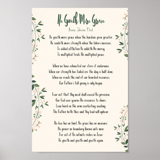 Poster Annie Johnson Flint - Il Donne Plus De Grac (Devant)