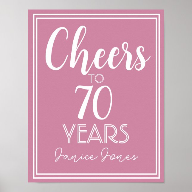 Poster Anniversaire de l'anniversaire Retraite changer le (Devant)