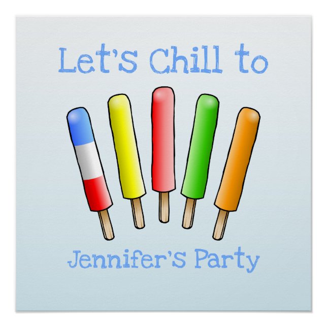 Poster Anniversaire Let's Chill (Devant)