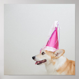 Poster Anniversaire Pembroke Welsh Corgi Chien