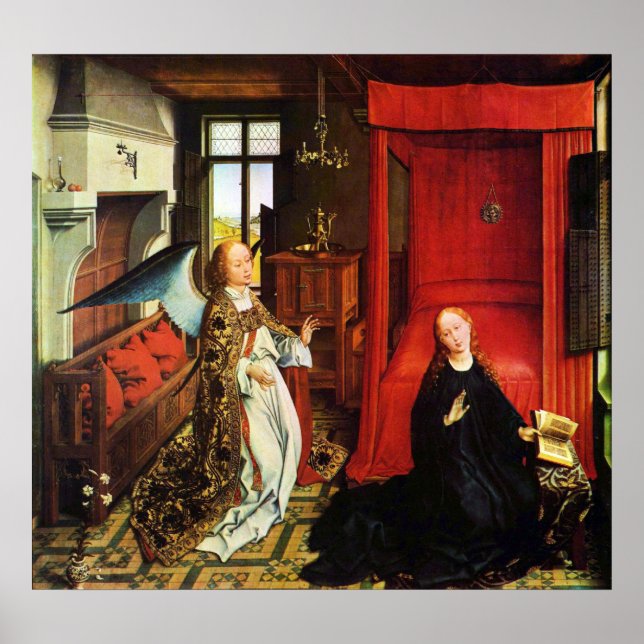 Poster ANNONCE ANGEL Archange Gabriel et Vierge (Devant)