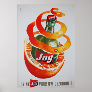 Poster Annonce de joie vintage, Colorée
