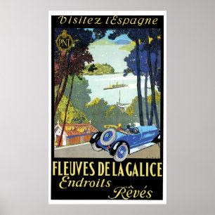 Poster Annonce française de trajet en voiture