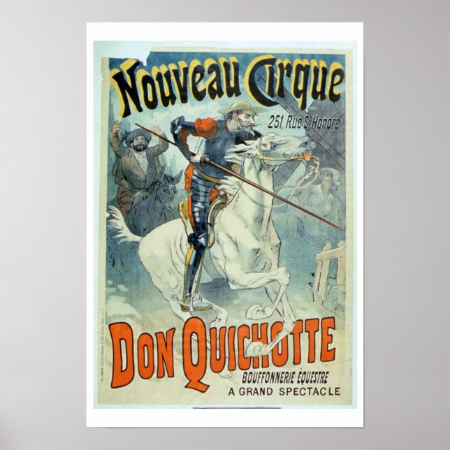 Poster Annonce pour 'Don Quichotte, Nouveau Cirque', Chev (Devant)