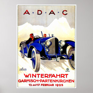 Poster Annonce vintage d'automobile de ~ allemand de