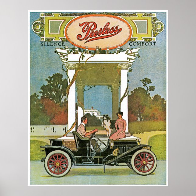 Poster Annonce vintage d'automobile sans poitrine (Devant)