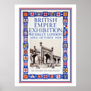 Poster Annonce vintage de l'exposition Empire britannique