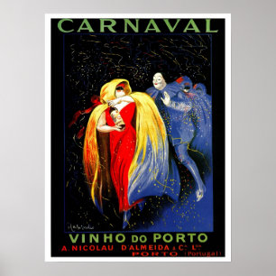 Poster Annonce vintage de Porto de carnaval de Leonetto