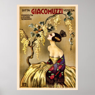 Poster Annonce Vintage de Vermouth Vin Italien