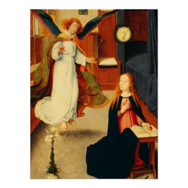 Poster Annonciation de la Vierge Marie par Gerard David (Devant)