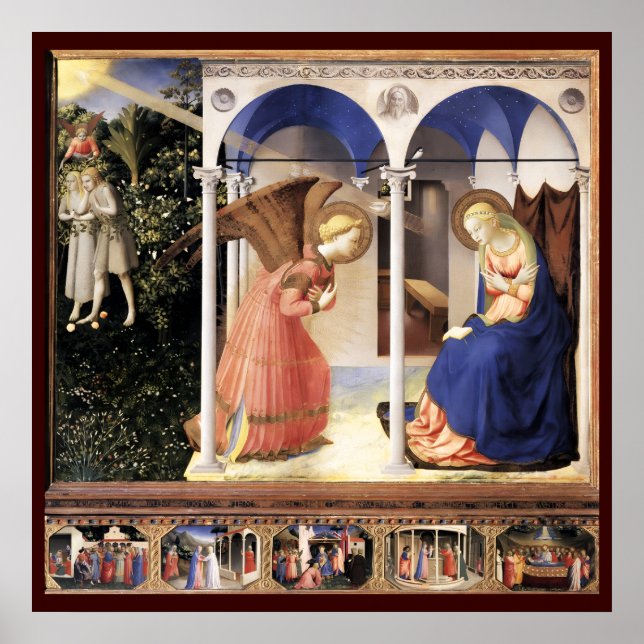 Poster ANNUNCIATION by Fra Angelico (Devant)