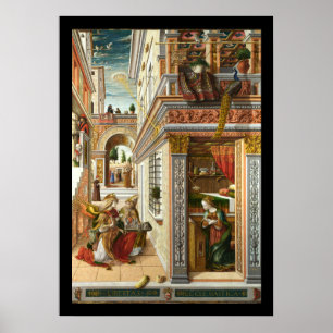 Poster Annunciation ,Saint Emidius and an OVNI
