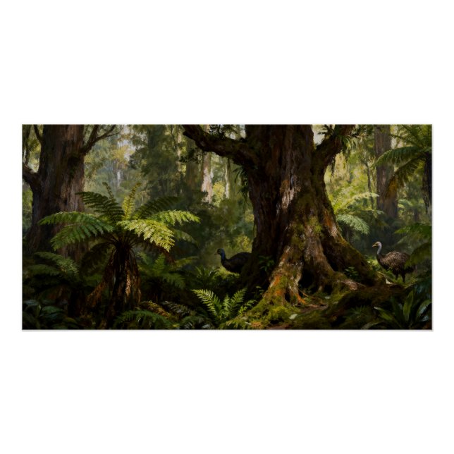 Poster Anomalopteryx didiformis – Petit Moa de la Brousse (Devant)