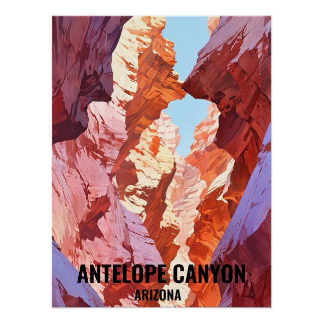 Poster Antelope Canyon, Arizona (Devant)