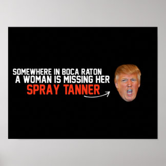 Poster Anti-Trump - Une femme manque son bandeau publicit