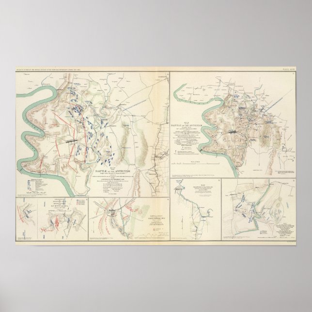 Poster Antietam, Suffolk, Gettysburg (Devant)