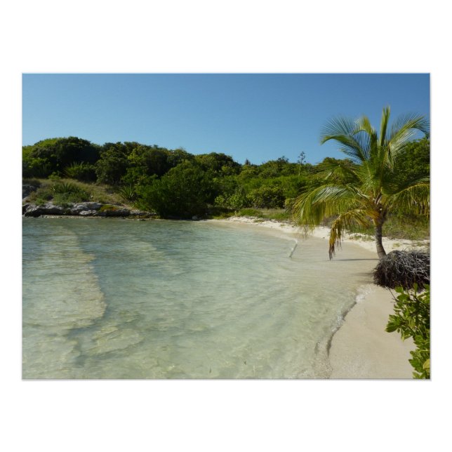 Poster Antiguan Beach Beautiful Tropical Landscape (Devant)