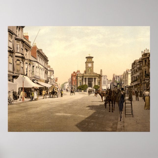 Poster Antique Angleterre, Worthing, West Sussex Royaume- (Devant)