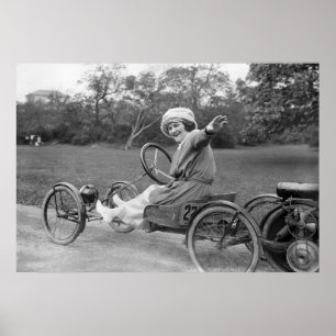 Poster Antique Go Cart, début des années 1900
