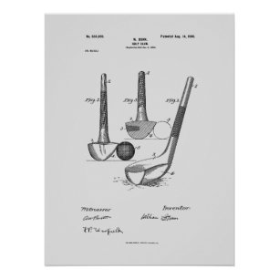 Poster Antique Golf Club 1900, Brevet