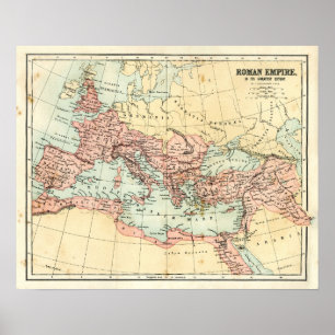 Poster Antique map of the Roman Empire