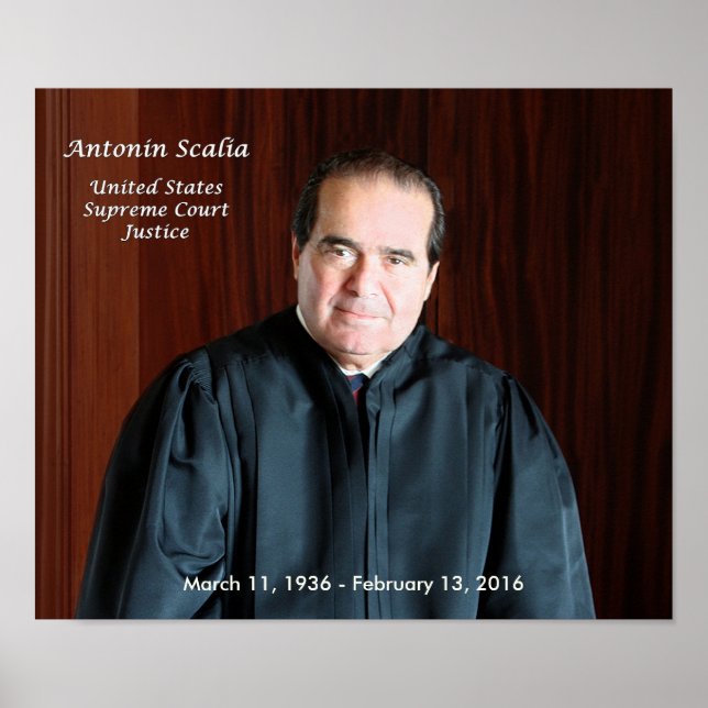 Poster Antonin Scalia, juge à la Cour suprême des États-U (Devant)