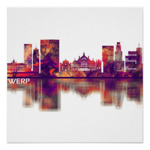 Poster Antwerp Skyline