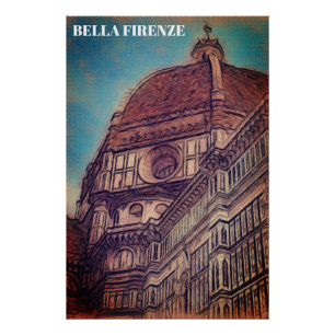 Poster ** AP12 Eglise DUOMO Florence Florence Italie Post